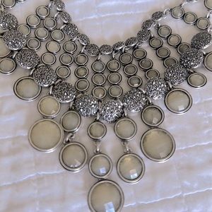 Lucky Brand Waterfall Statement Necklace with stone inserts